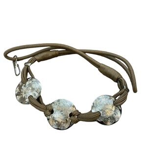 Vintage Corded Medallion Belt Stretch Rope Celtic Silver Tone